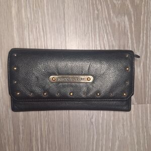 Juicy Couture Black Wallet with Gold Accents